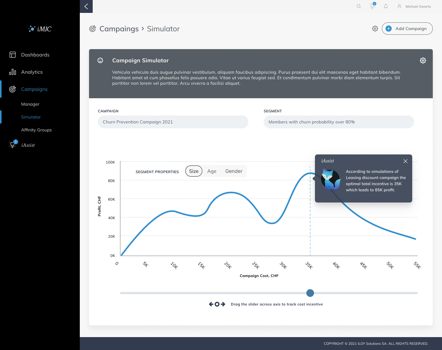 Campaign builder — step-by-step flow